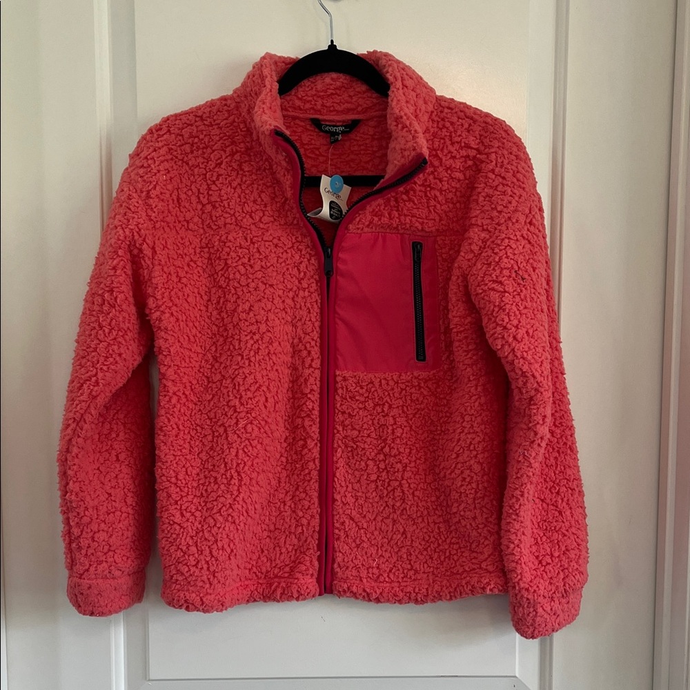 NWT George faux fur plush jacket size xl (14/16)